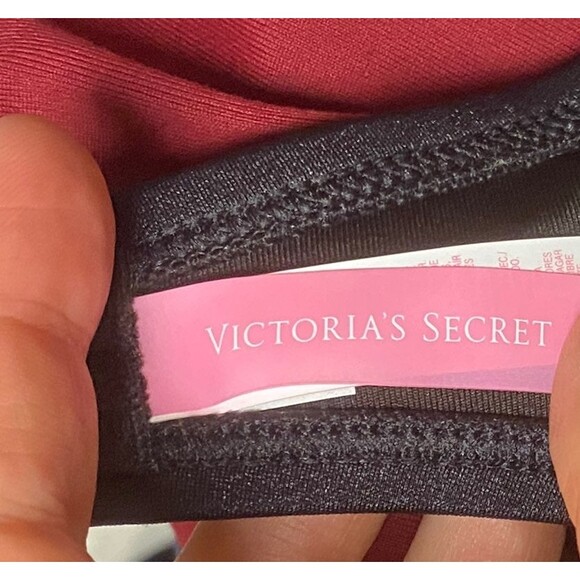 Victoria's Secret black push up caged harness stappy swim top bra 32DD - Picture 9 of 10